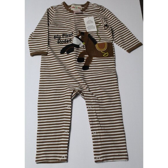 NWT Toffee Apple "My First Rodeo" One Piece Size 9 months Cowboy, Horses - Picture 1 of 13